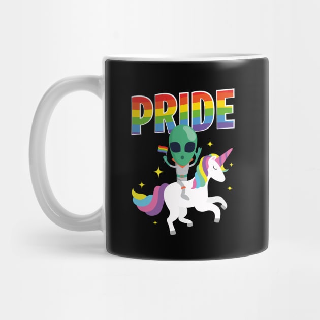 LGBT Gay Lesbian Pride Flag Funny Alien Unicorn Pride Parade by BrightGift